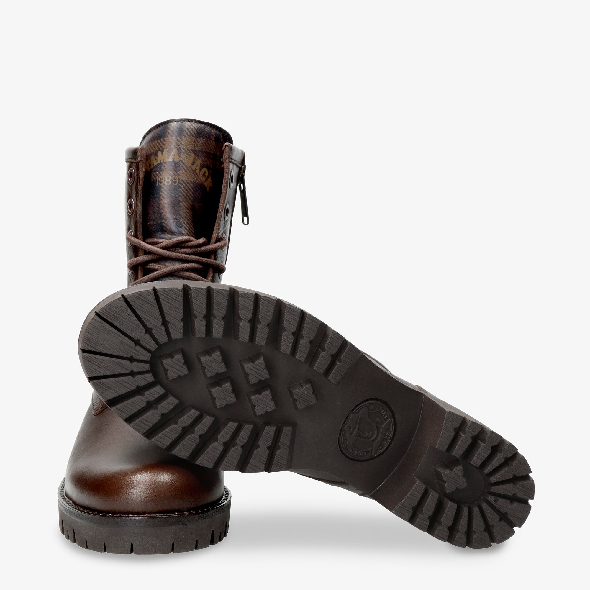 panama-jack-padma-plaid-b1-damenstiefel-napa-marron-absatz image 5