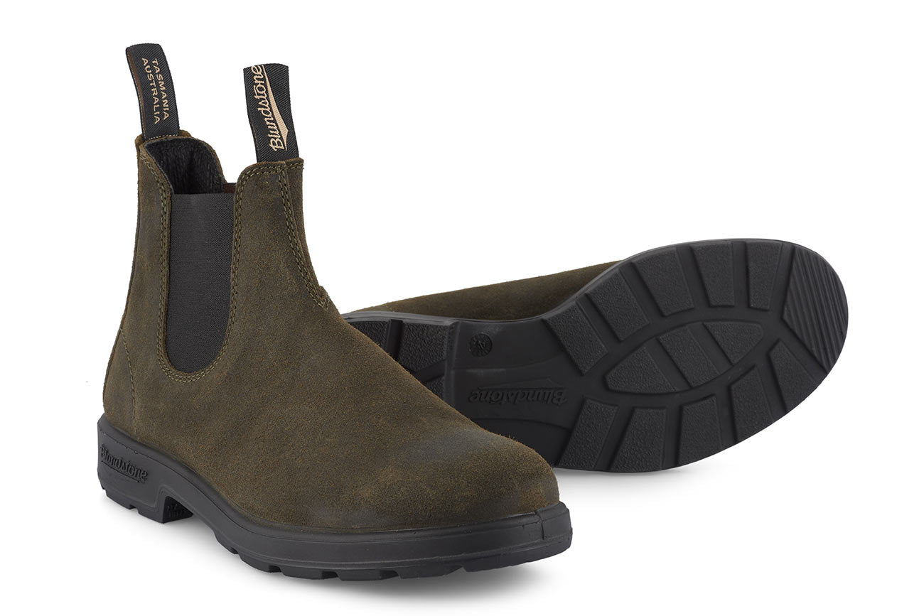 blundstone-1615-originals-chelsea-boot-dark-olive-suede image 4