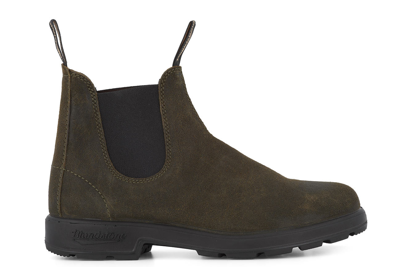 blundstone-1615-originals-chelsea-boot-dark-olive-suede image 1