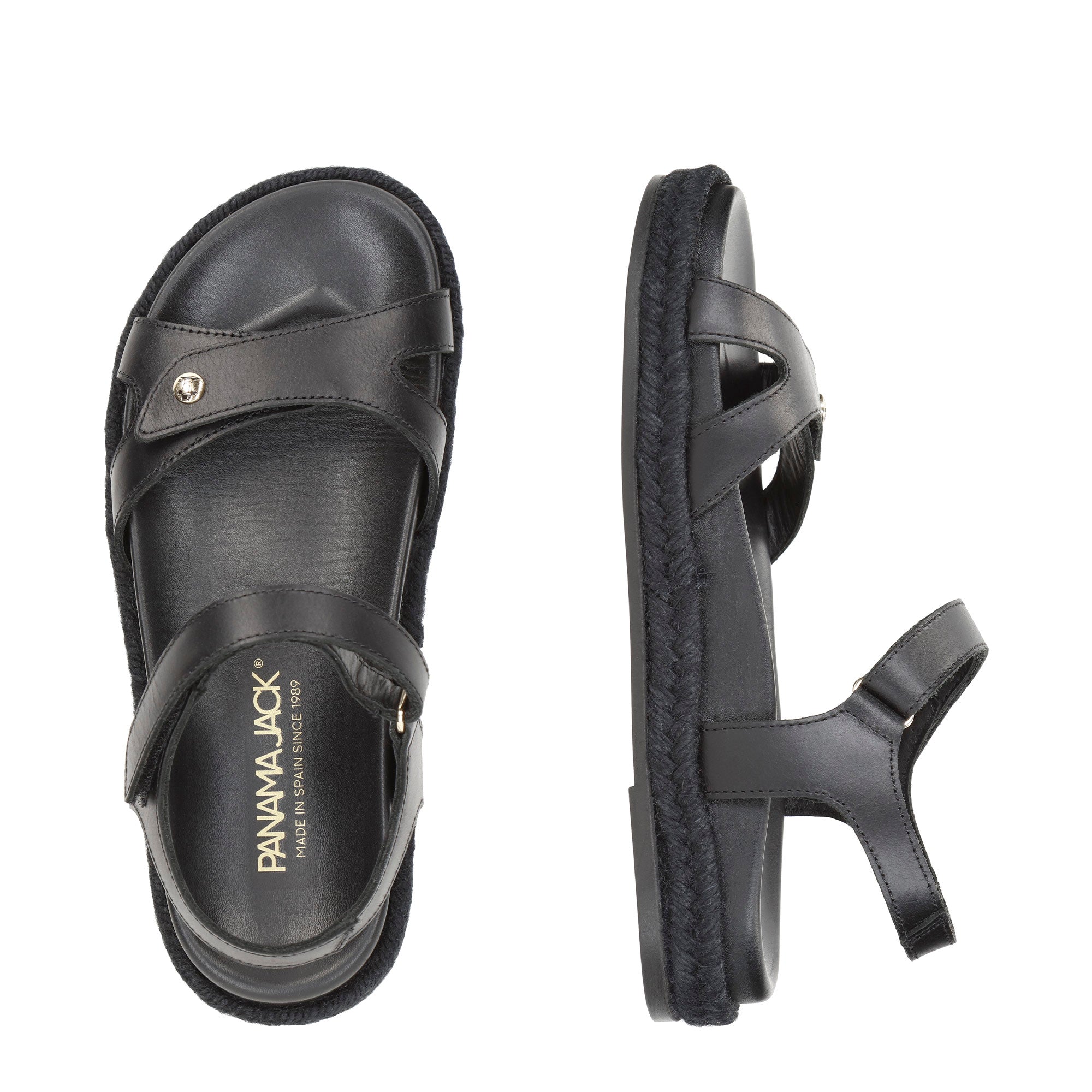 panama-jack-cori-b1-napa-negro-schwarze-damen-ledersandale image 4