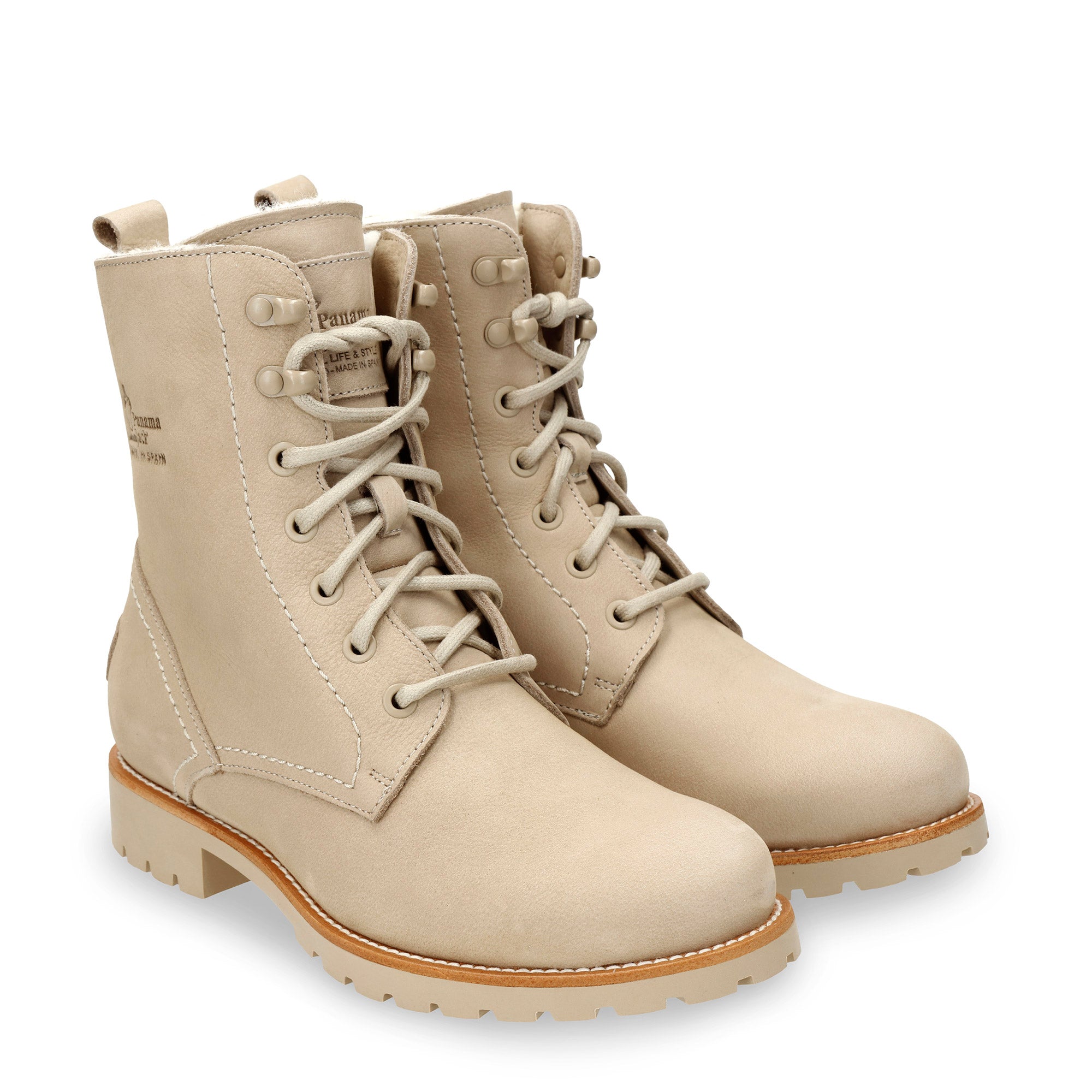 panama-jack-fara-igloo-trav-b12-damenstiefel-natural-nubuk-lammfell image 3