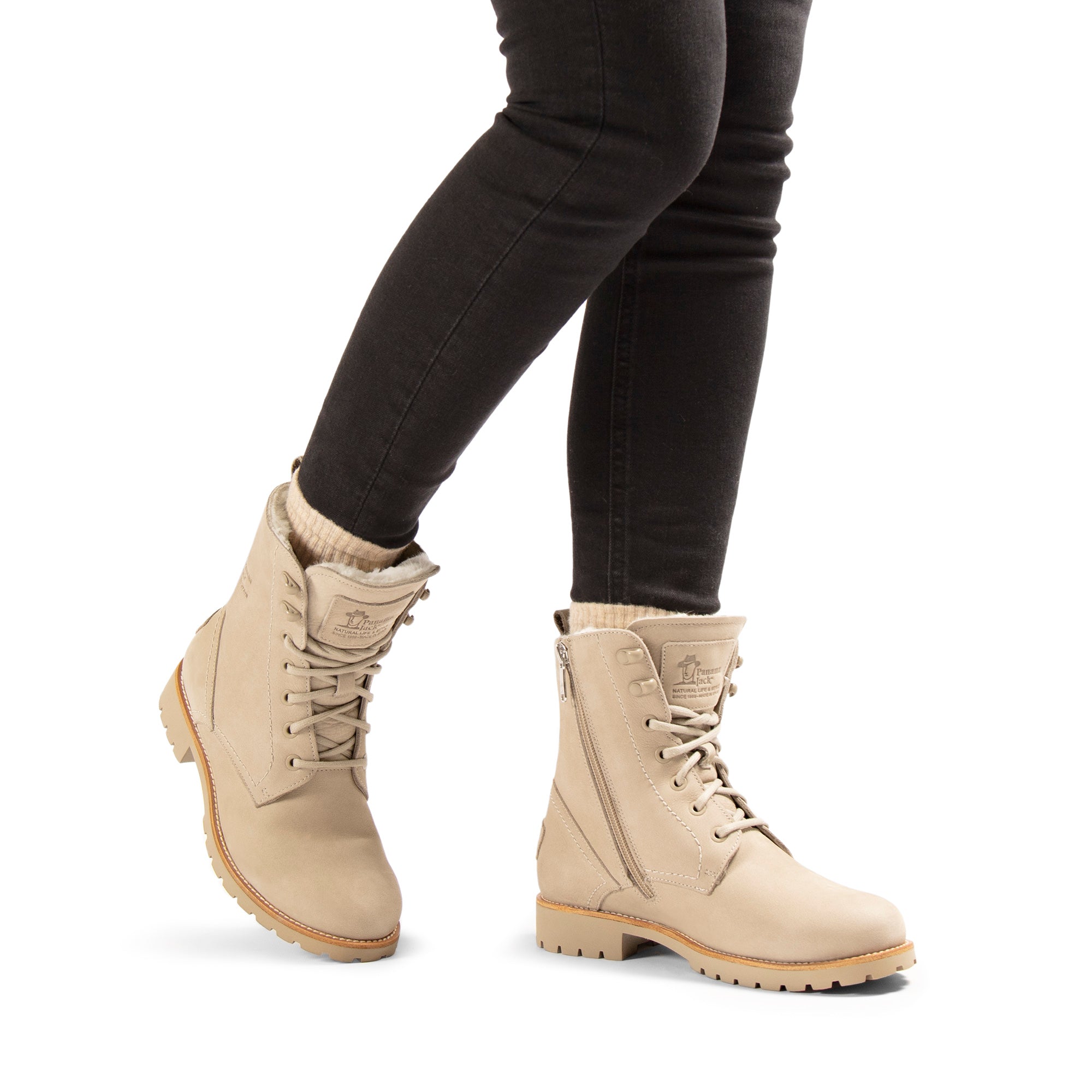 panama-jack-fara-igloo-trav-b12-damenstiefel-natural-nubuk-lammfell image 2