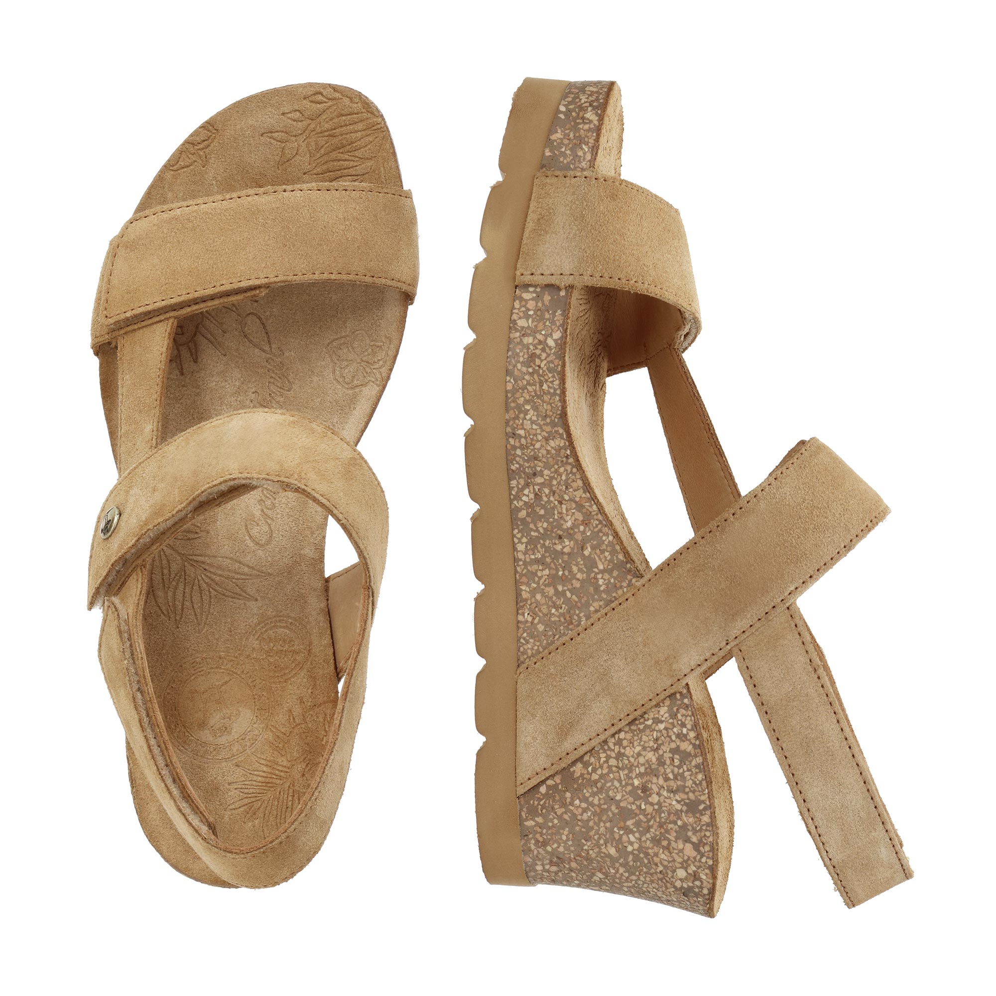panama-jack-vilma-b2-keilsandalette-velour-camel image 4