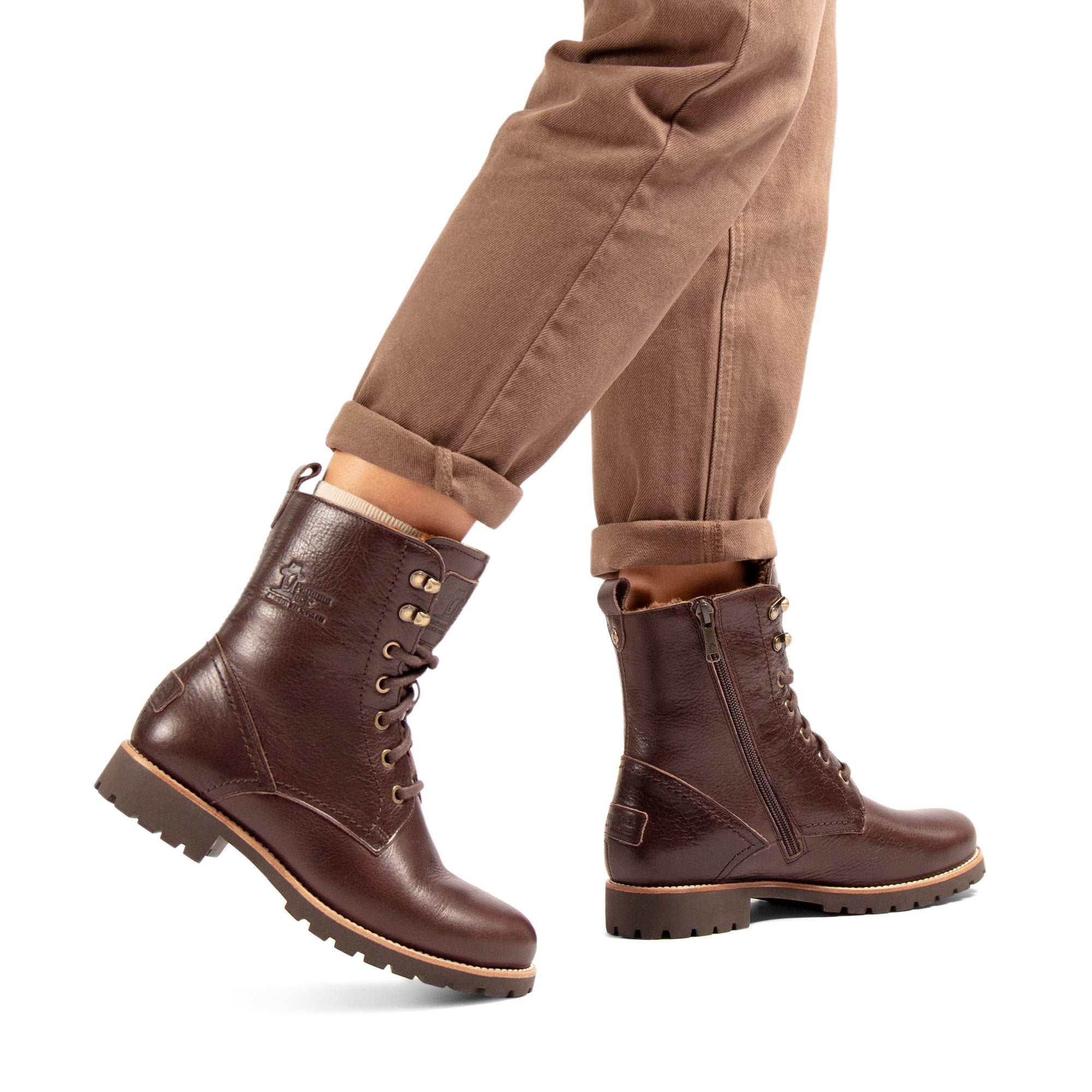 panama-jack-fara-igloo-trav-b10-damenstiefel-napa-marron-waterproof-lammfell image 2