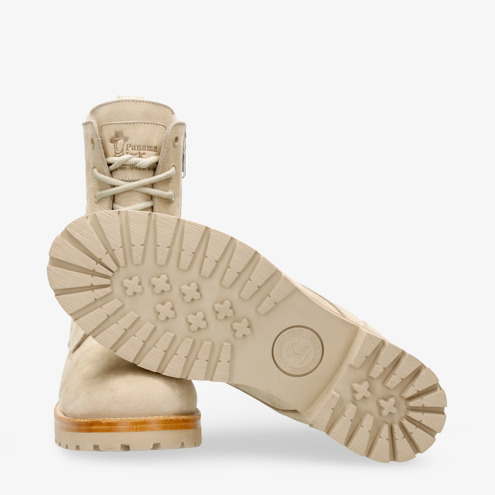 panama-jack-frisia-b12-nobuck-crudo-flacher-damenstiefel-natural image 5