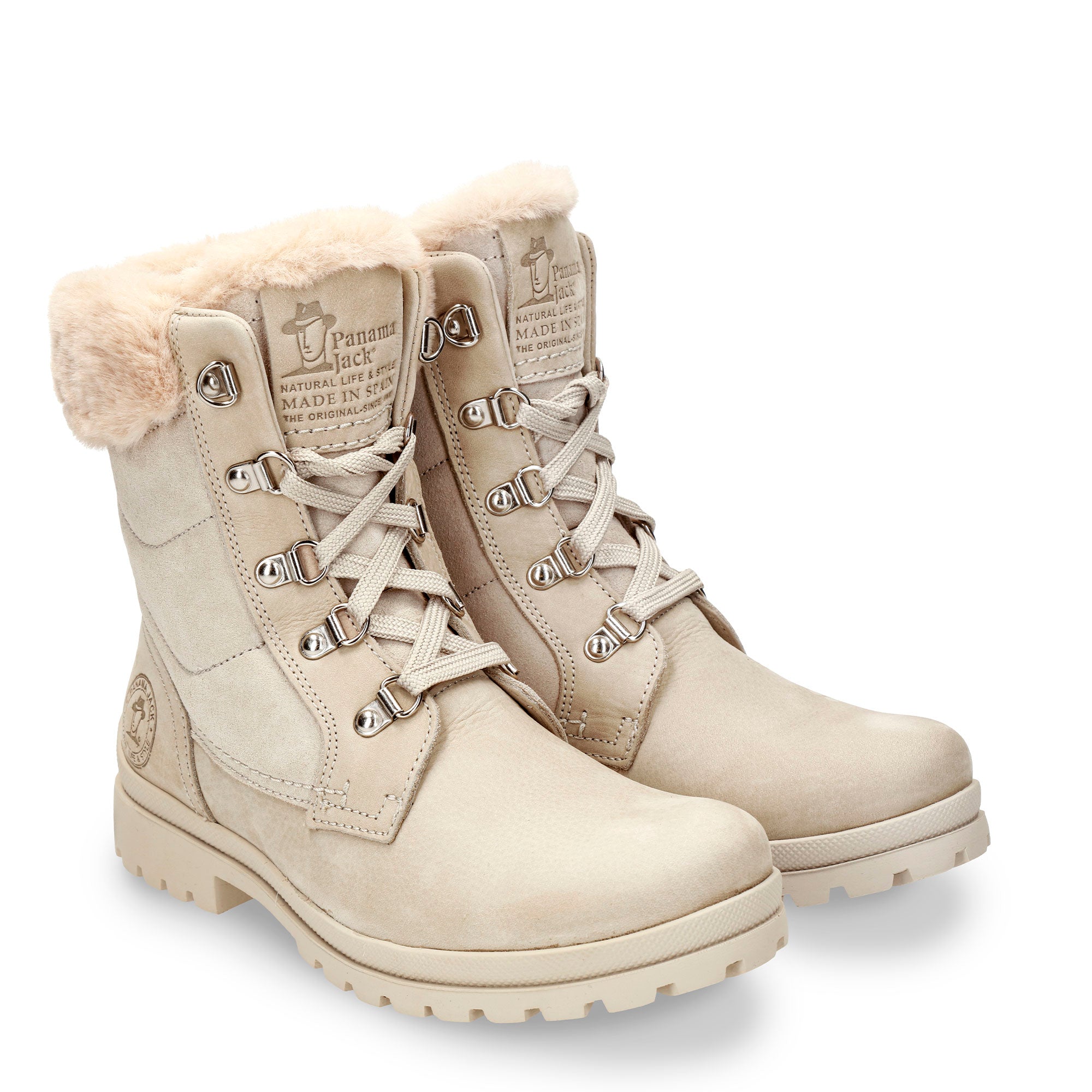 panama-jack-tuscani-b28-damenstiefel-waterproof-nubukleder-natural image 3
