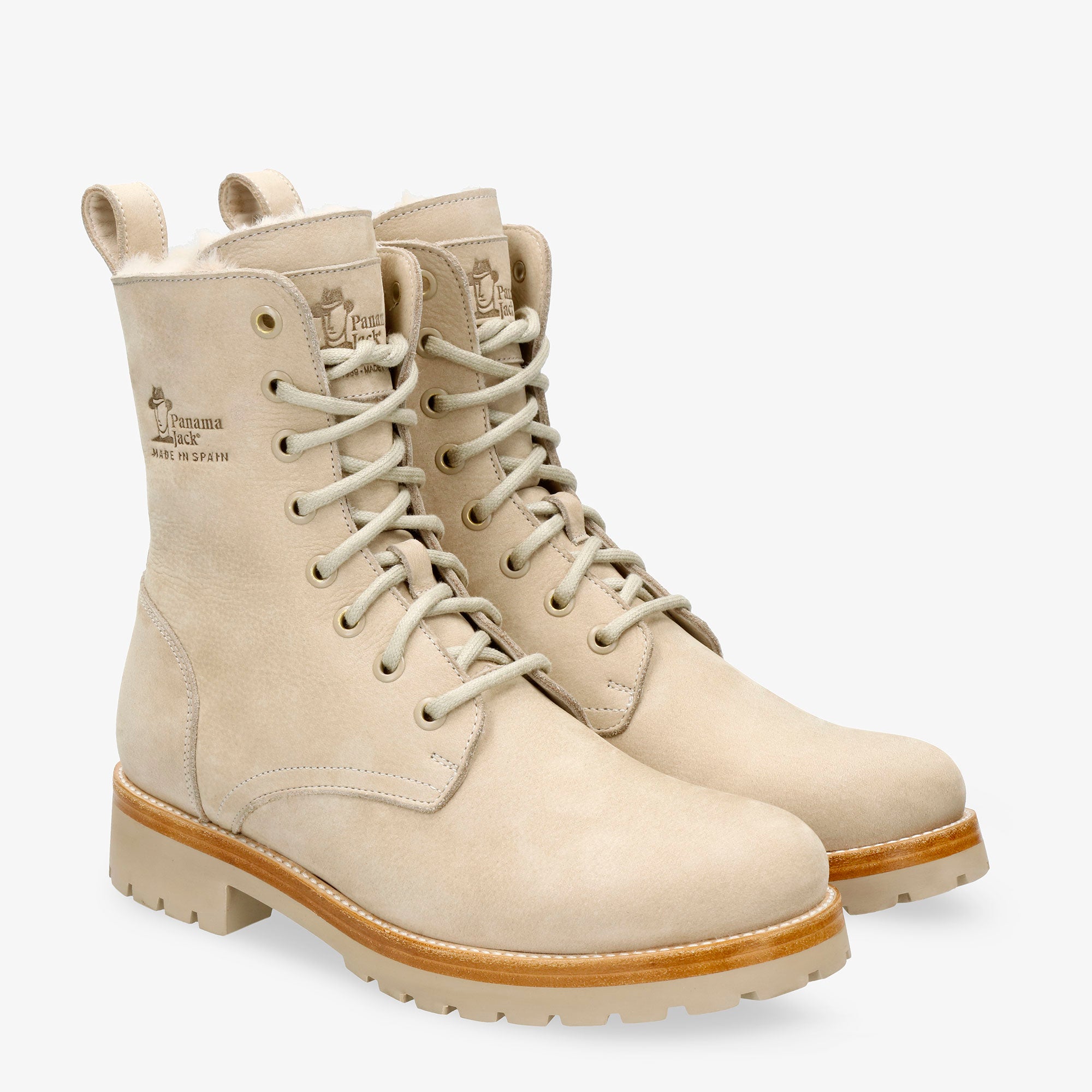 panama-jack-frisia-b12-nobuck-crudo-flacher-damenstiefel-natural image 3