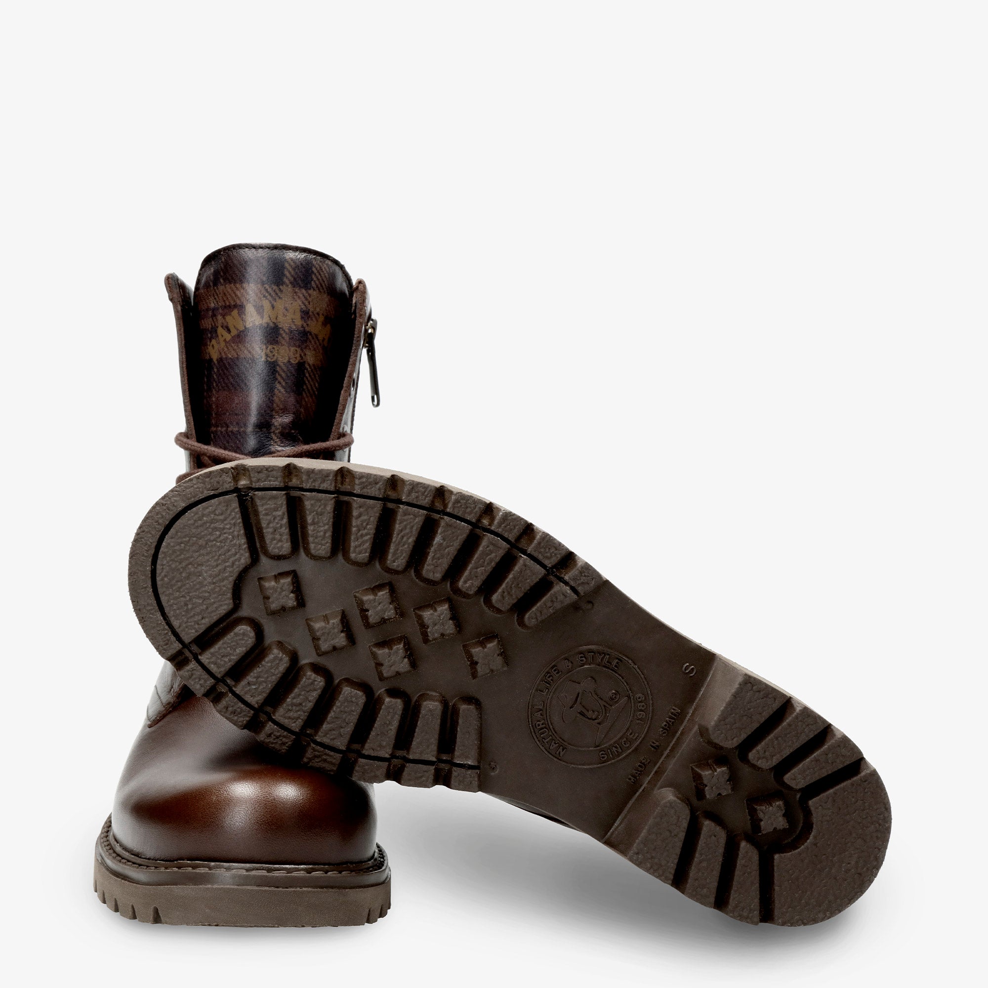 panama-jack-frisia-plaid-b1-damenstiefel-napa-braun-waterproof image 5