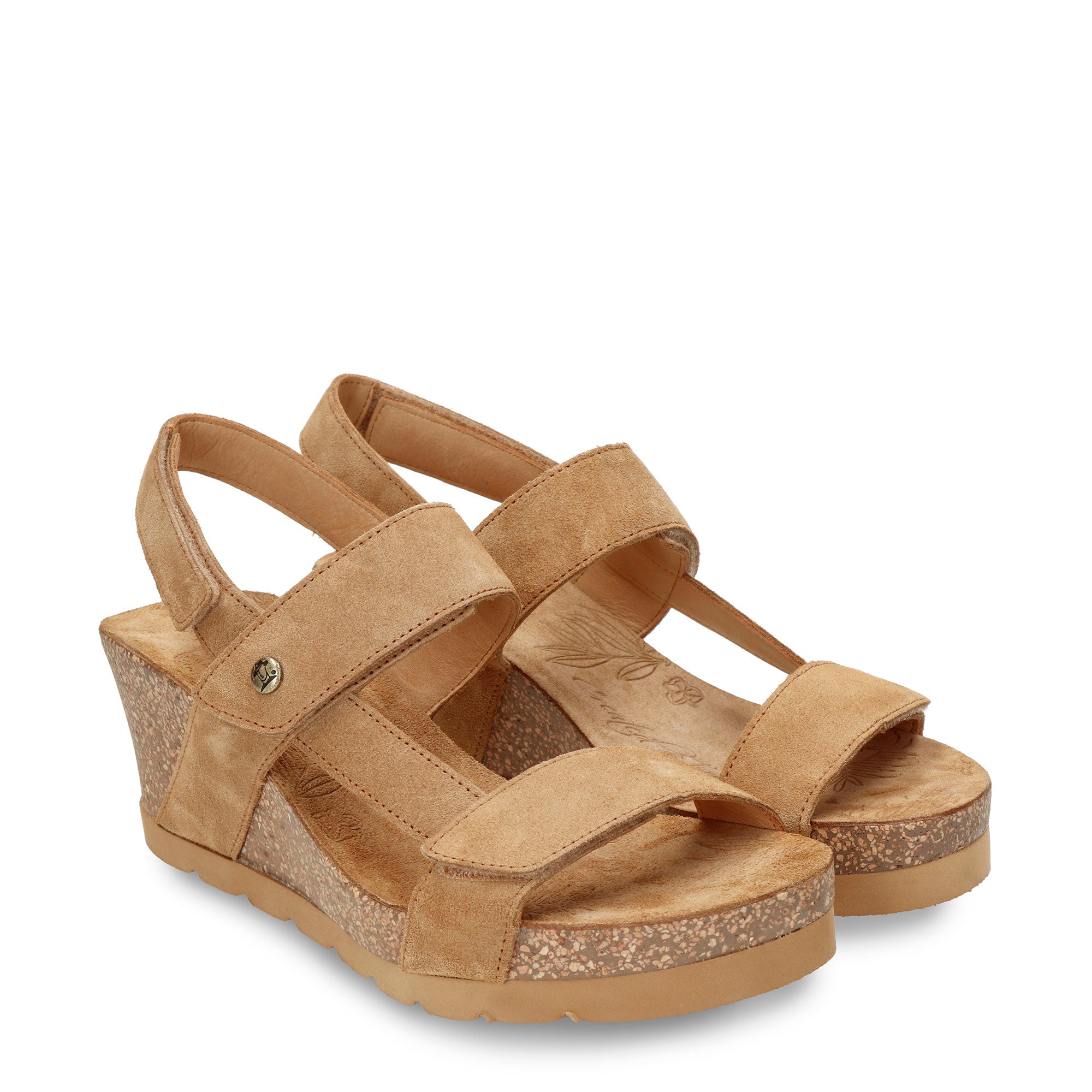 panama-jack-vilma-b2-keilsandalette-velour-camel image 3