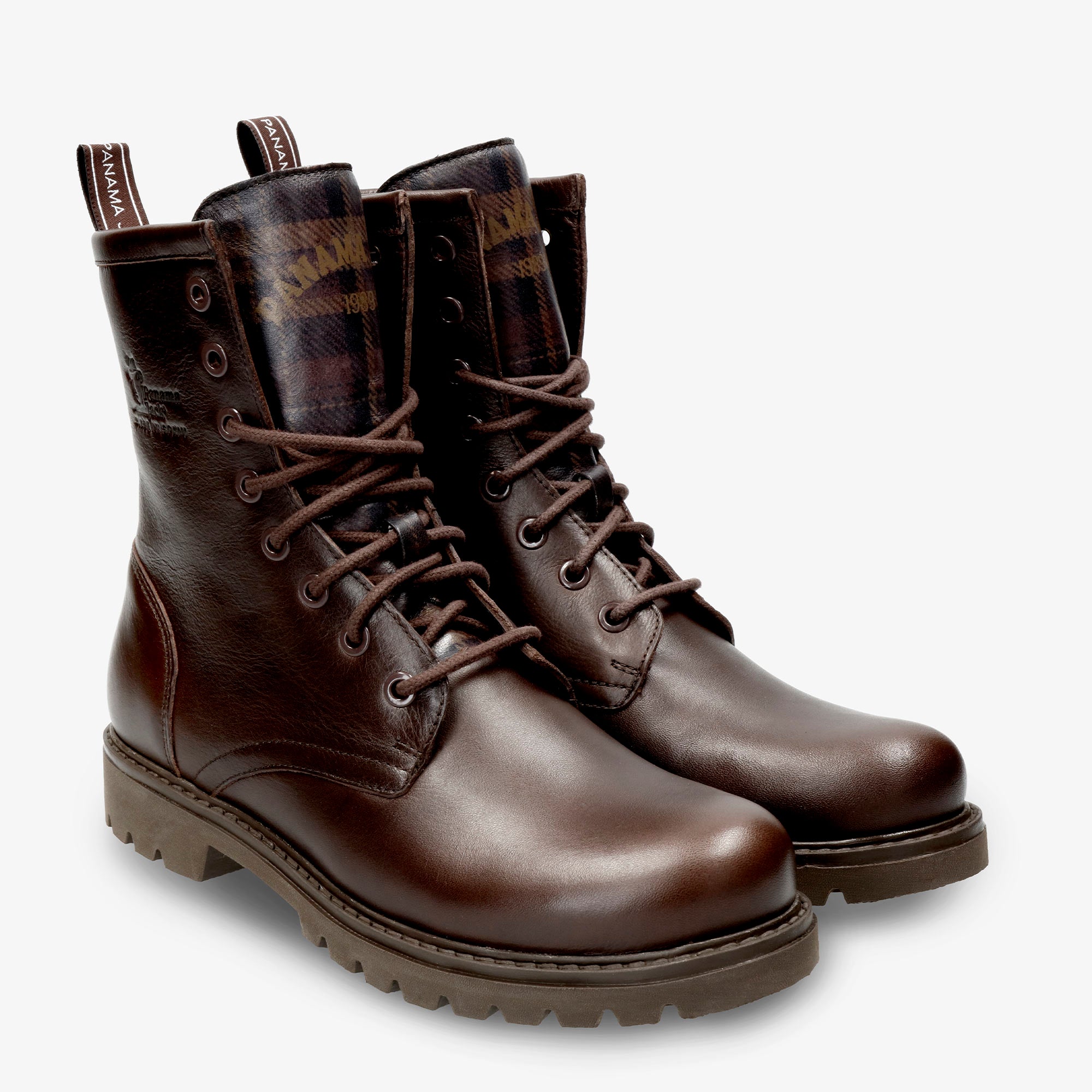 panama-jack-frisia-plaid-b1-damenstiefel-napa-braun-waterproof image 3