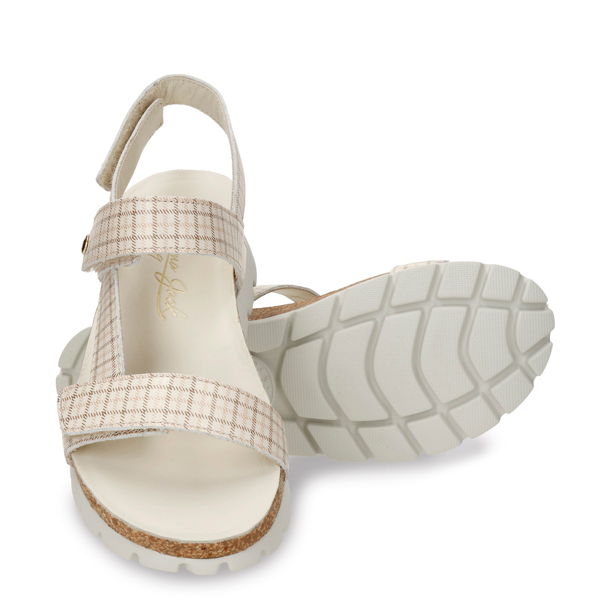 panama-jack-selma-plaid-b1-napa-damen-sandale-crudo-natural image 5