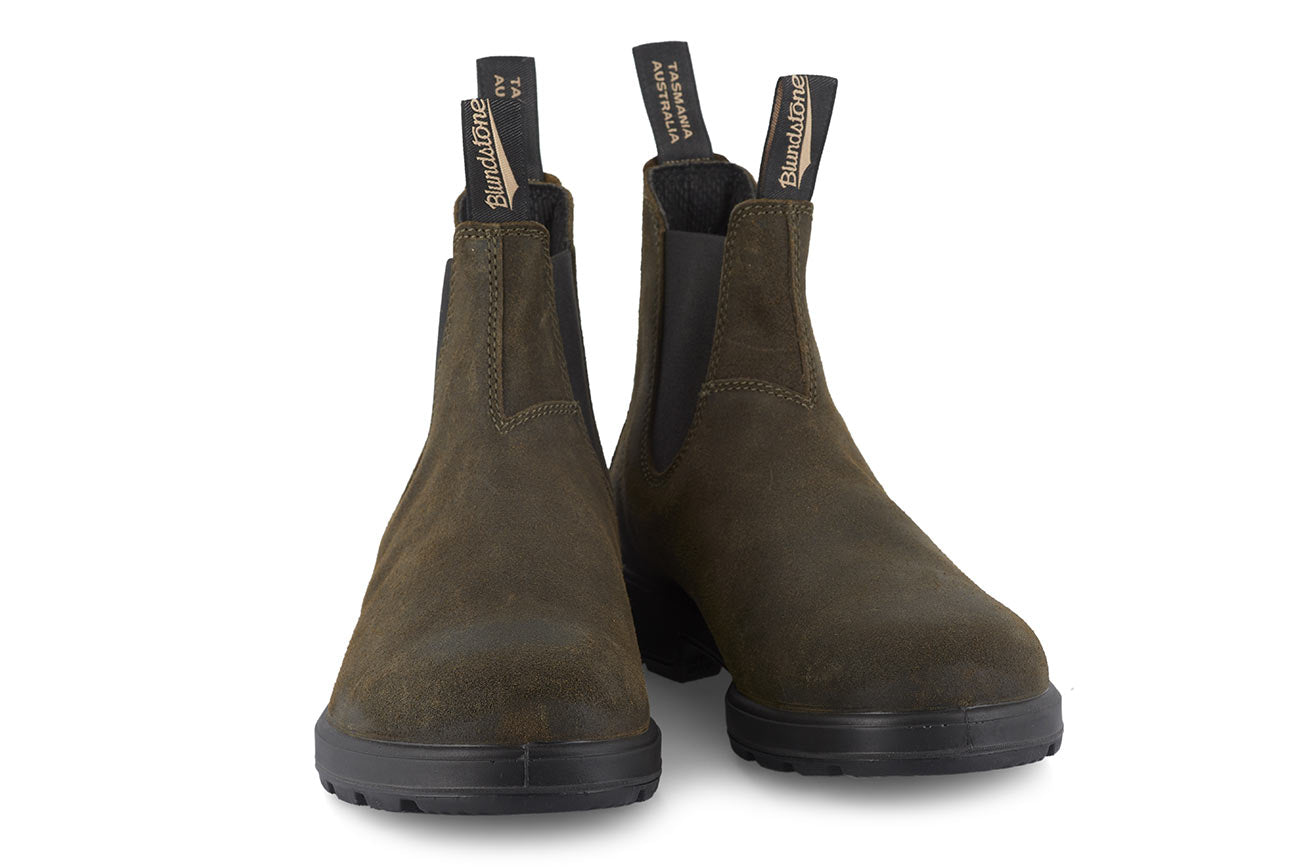 blundstone-1615-originals-chelsea-boot-dark-olive-suede image 2